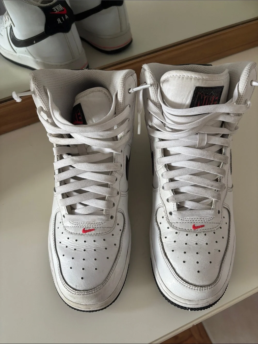 Nike white leather